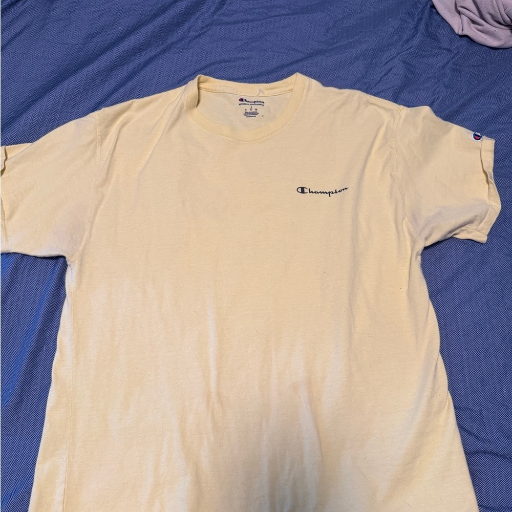 Champion Men's Light Yellow Tee